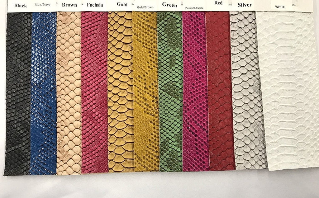 Vinyl Fabric Black Faux Viper Snake Skin Vinyl-Faux Leather - 3D Scales Upholstery - Sold by The Yard.
