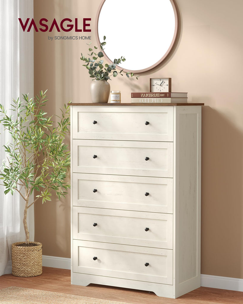 5-Drawer, Chest of Drawers, 31.5 x 15.7 x 47.4 in