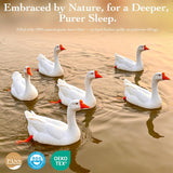 Goose Down Fiber Comforter King - All Season Naturally Breathable Down Comforters