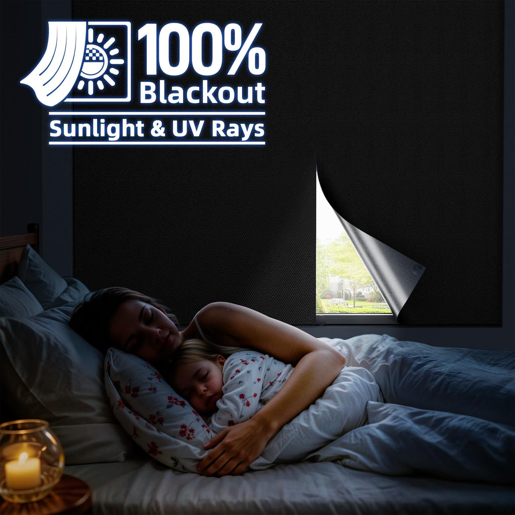 Magnetic Blackout Window Cover, Portable 100% Blackout Curtains