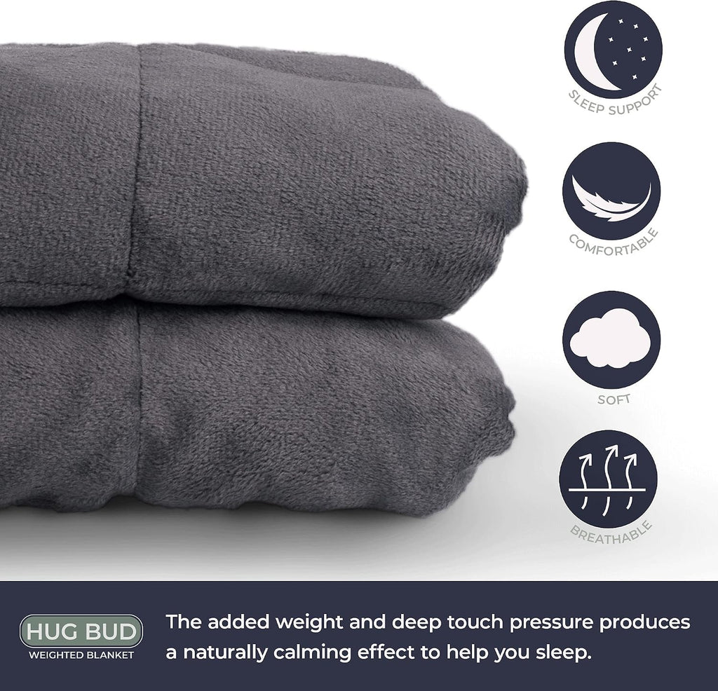 Weighted Blanket - 90" X 90" - 35-lbs - No Cover Required - Fits Queen/King Size Bed - for 180-230-lb Adult - Silky