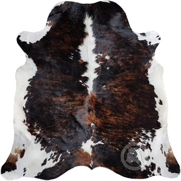 Genuine Cowhide Rug - Rustic Cowskin Carpet , Dining, & Office - Thick Animal Skin for Floor, Wall, Table Décor