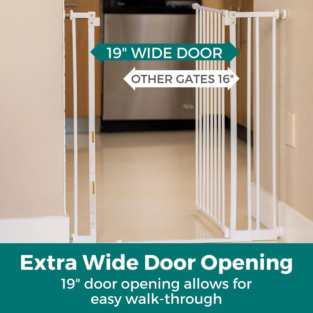 StepSafe Walk-Thru Pet Gate; 29-40" Wide, 36" Tall, White