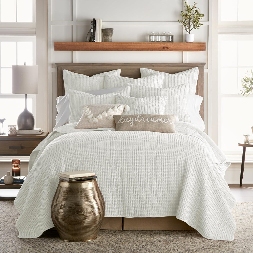 Mills Waffle - Standard Sham - Waffle - Cream - Sham (26x20in.) - Cotton