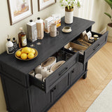 48 Inches Buffet Cabinet with Storage, Farmhouse Sideboard Buffet w/2 Drawers and 3 Doors