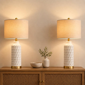 24''Cordless Table Lamp Touch Dimmable Bedside Lamps Set of 2