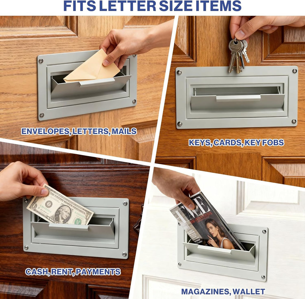 Door Drop Box for Mail, Rent, Deposit, and Night Key