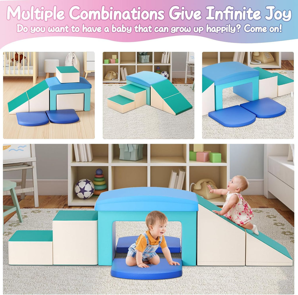 Foam Climbing Blocks for Toddlers - Soft Play Set for Toddlers 1- Climbing Toys - Baby Climbing Gym Foam