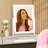 Lighted Vanity Mirror with Lights, Makeup Mirror with Light, 16.7"x 13.2",Three Color Lighting Modes and Dimmable