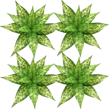Artificial Agave Plants, Fake Plant 10 Inches Realistic Shrubs UV Resistant Faux Greenery Planters Magnolia Grass