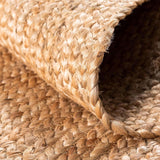 Round Jute Area Rug 6ft Natural Fiber Handwoven Boho Farmhouse Jute Area Rug Soft Braided Reversible