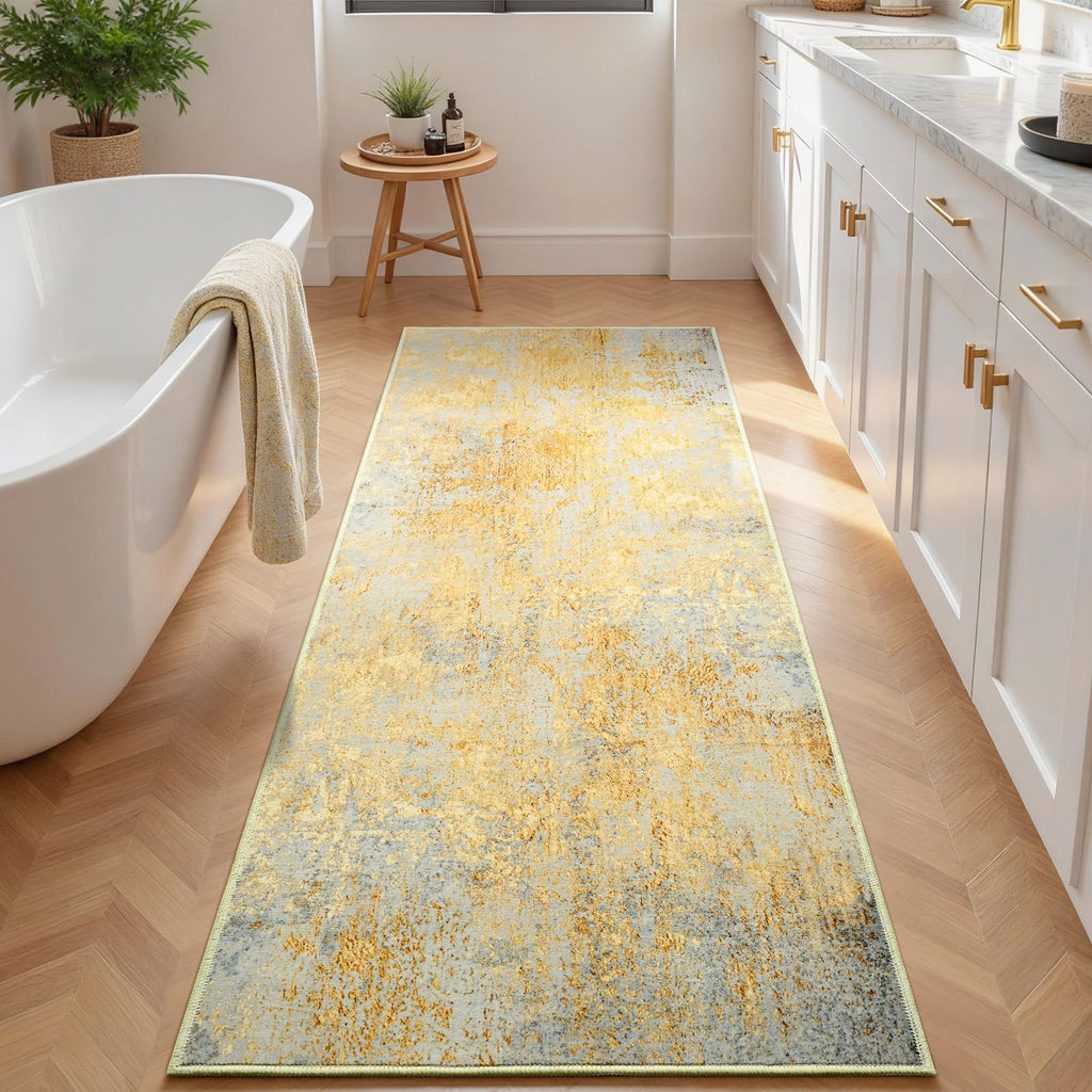 Runner Rug Hallways Runner Rug Non Slip 2'6''x8' Washable Long Runner Rugs with Rubber Backing Soft Abstract Carpet