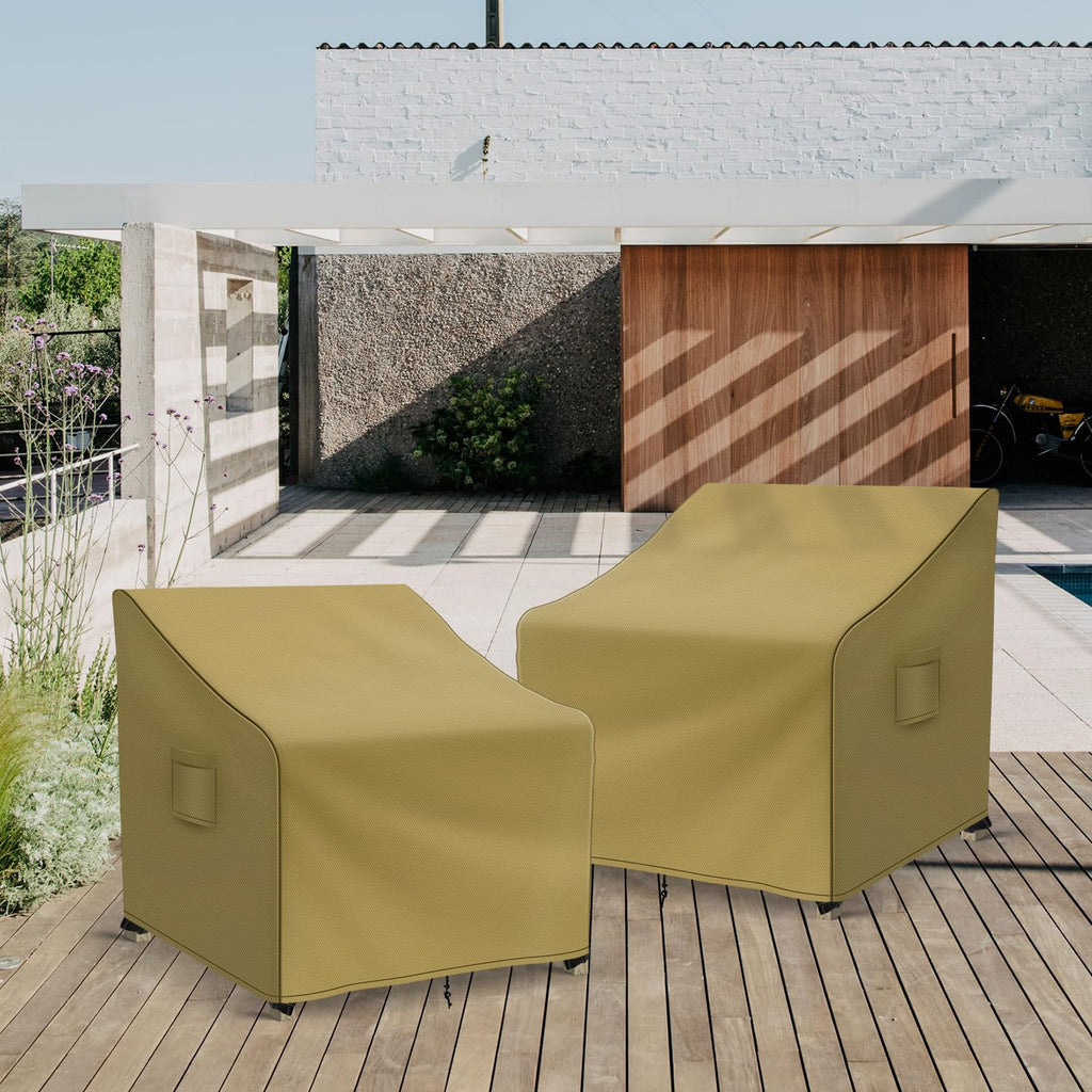 Patio Furniture Covers Waterproof for Chairs, Lawn Outdoor Chair Covers 2 Pack, for Outdoor Furniture Fits up to 30W