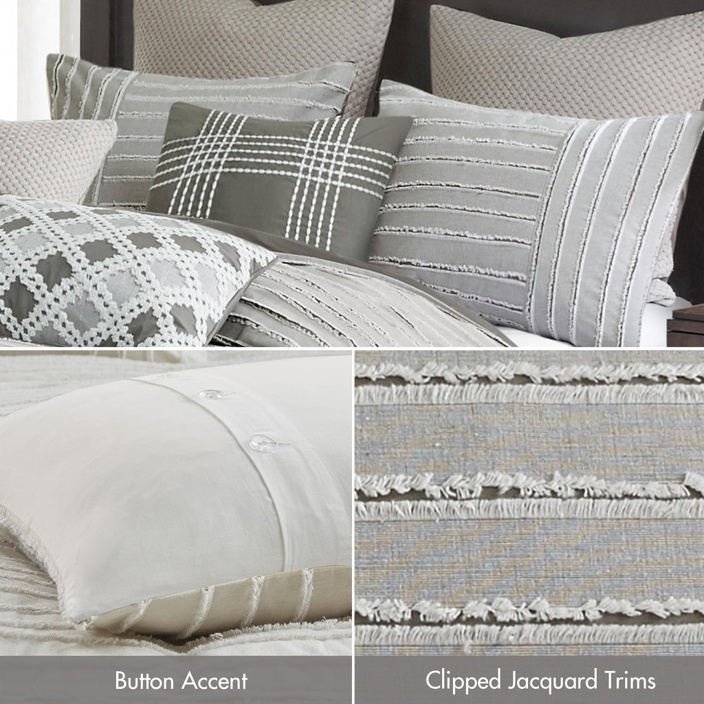 Park Farmhouse Cotton Comforter Set with Removable Cover, 8pc