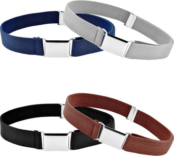 4 Pcs Kids Elastic Belt Boys Buckle