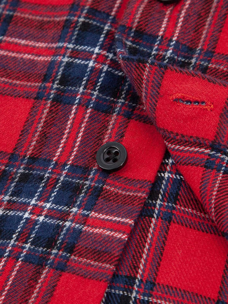 Boys Flannel Shirts Kids Long Sleeve Plaid Tops Casual Button Down Shirt Western Plaid Jacket