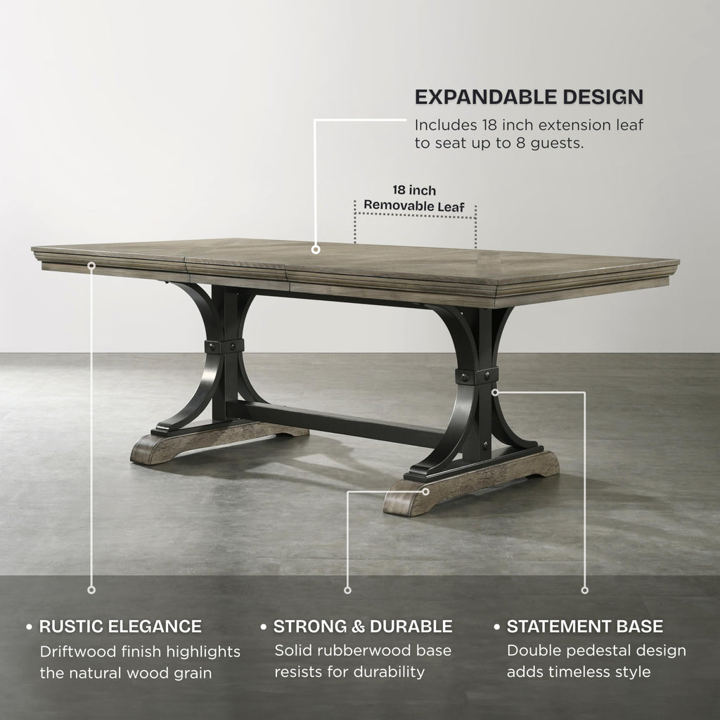 Birmingham Dining Set, One Size, Driftwood Finish
