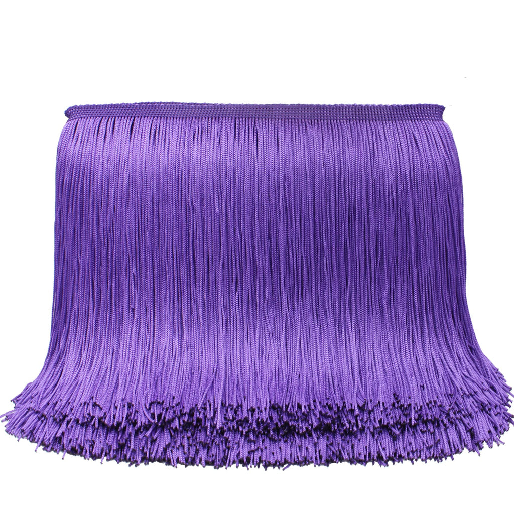 6" Dark Purple Fringe Trim Tassel Sewing Trim for Clothes Accessories Latin Wedding Dress DIY Lamp Shade - 10 Yards