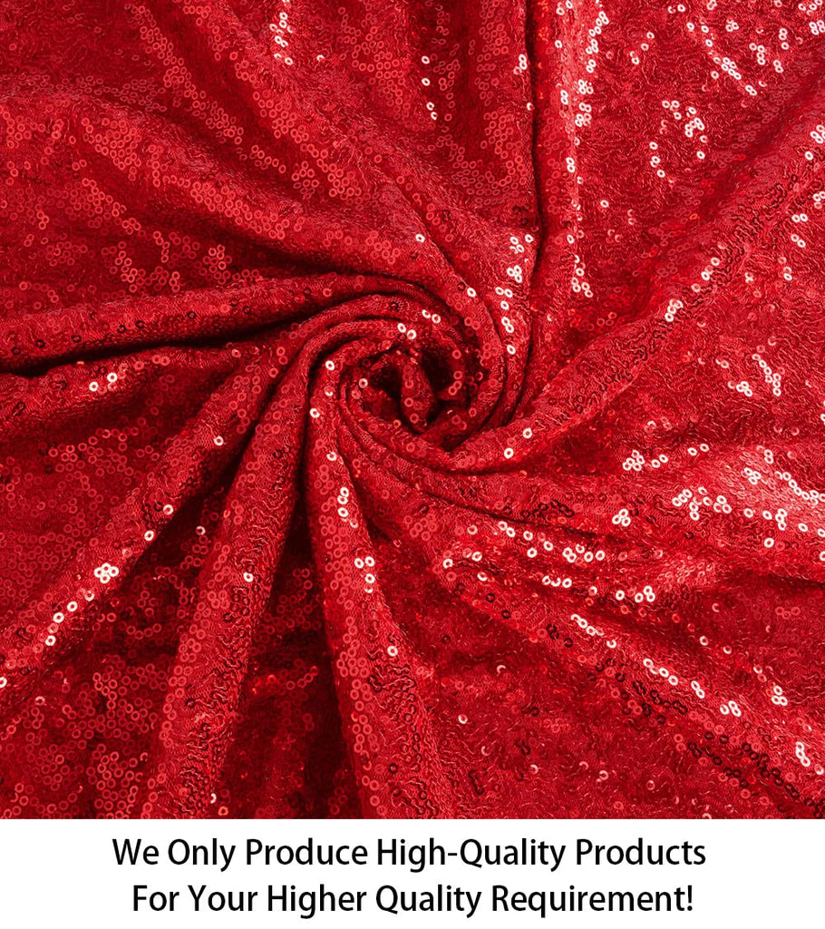 3 Feet 1 Yards Red Sequin Fabric, by The Yard, Sequin Fabric, Tablecloth, Linen Sequin Tablecloth Table Runner Photo