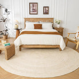 Round Jute Rug 6Ft,Soft and Chunky Natural Fiber,Handwoven Rugs