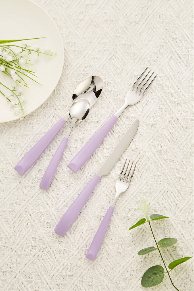 Silverware Set 20 Pieces Stainless Steel Cutlery Color Handle Flatware - 4 x Dinner Knife; 4 x Dinner Fork; 4 x Salad