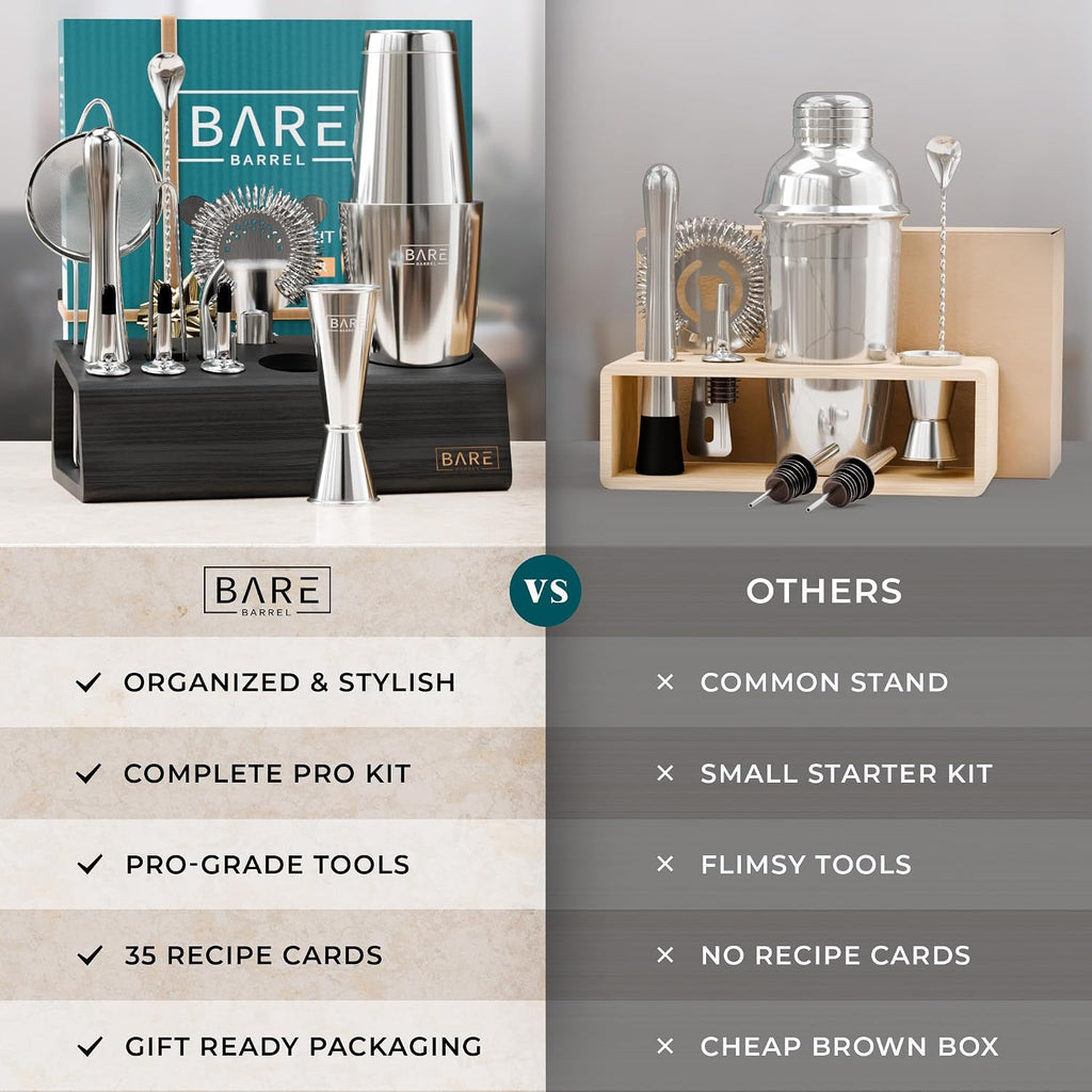 Mixology Bartender Kit Bar Set | 14-Piece Cocktail Shaker Set | Martini Barware Mixing Tools Bartending | Incl. 35 - Set of 14
