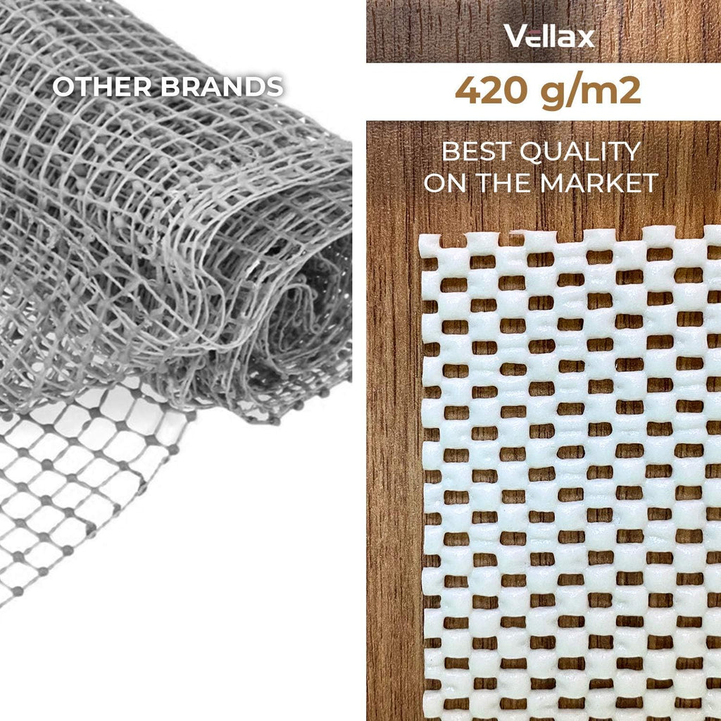 Rug Pad 3x5 Ft - Non-Slip Gripper Mat for Hardwood Floors & Carpet - Set of 15