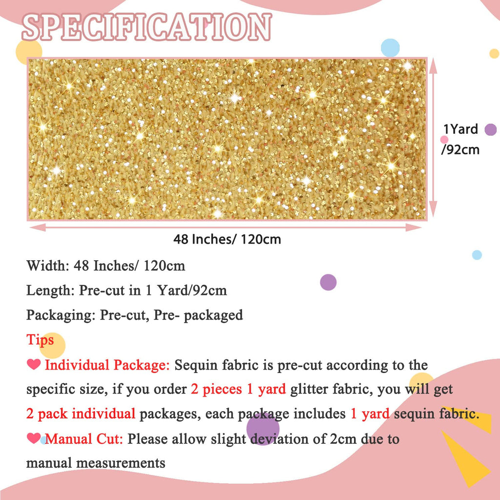 Gold Sequin Fabric 1 Yard Shiny Sequins Fabric by The Yard Velvet Material Fabric for Sewing Cloths Mesh Sequins