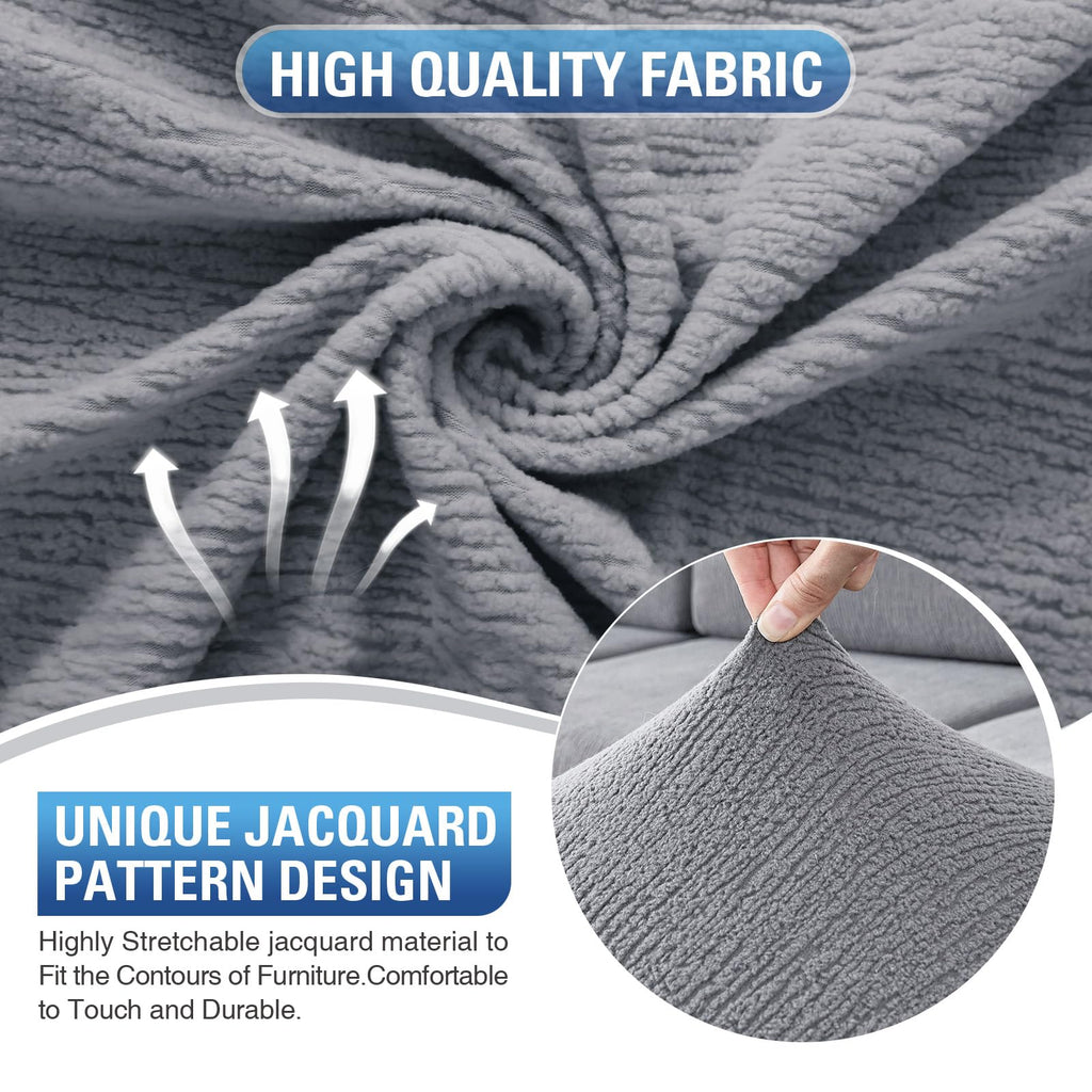Couch Cushion Covers for Sectional Sofa Stretch Sofa Slipcovers Washable Wear-Resistant Sectional Couch Covers L