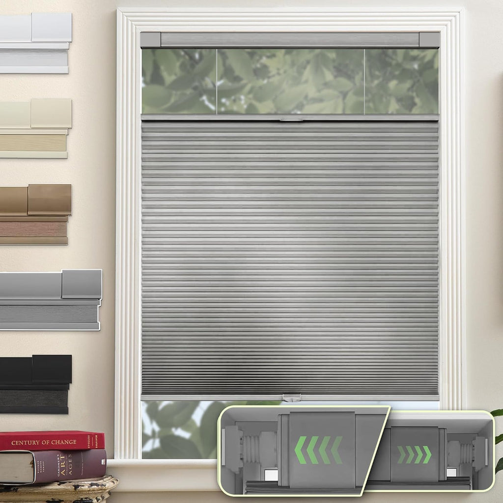 Dual Tension Rod Blinds No Tool No Drill Top Down Bottom Up Cellular Shades