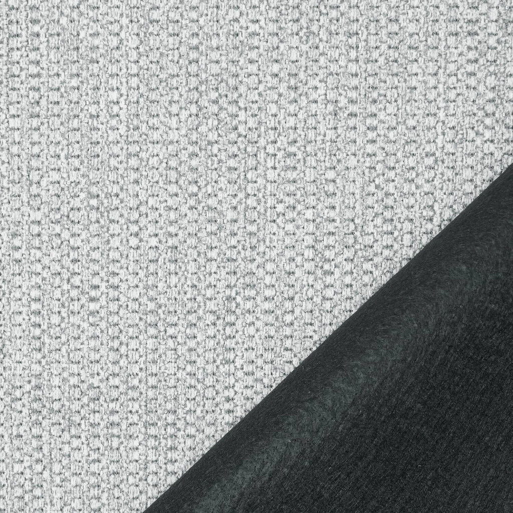 Textured Chenille Jacquard Upholstery Heavy Duty Polyester 58" Fabric by The Yard (Silver, 1 Yard)