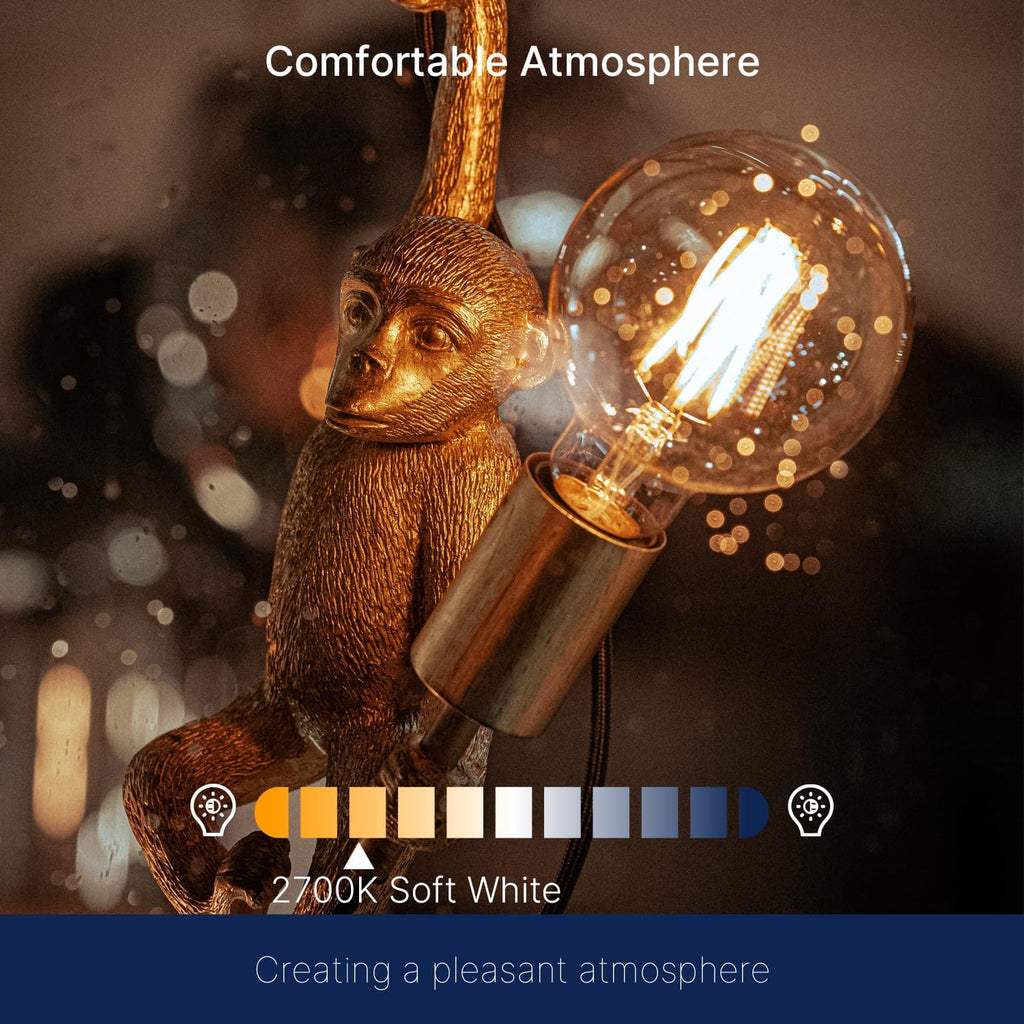 G16.5 Dimmable LED Candelabra Bulbs 60W Equivalent, LED E12 Chandelier Light Bulbs, 550LM, CRI90, 5.5W, AC 120V, 6