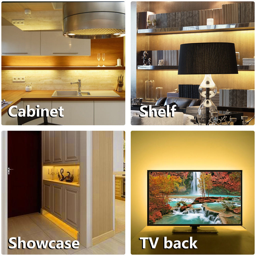 Under Cabinet LED Lighting Kit,Dimmable Strip Lights with RF Remote