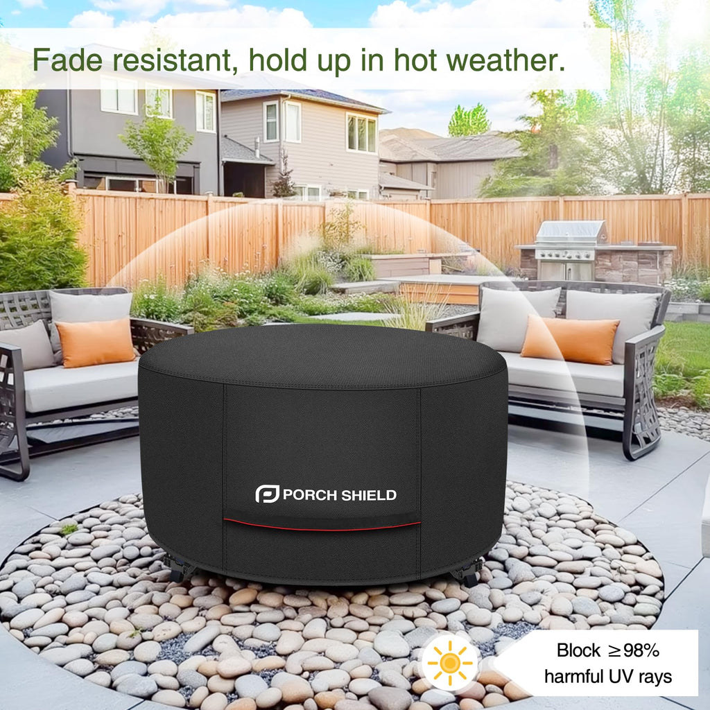 Round Patio Fire Pit Cover 44 inch