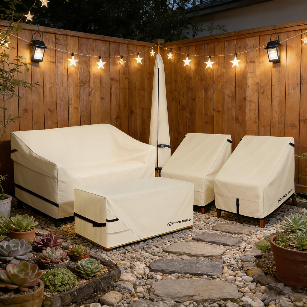 Waterproof Outdoor Sofa Cover 86W x 38D x 35H inch, Beige