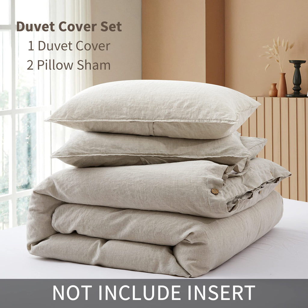 100% Flax Linen Duvet Cover Set Natural Linen Bedding