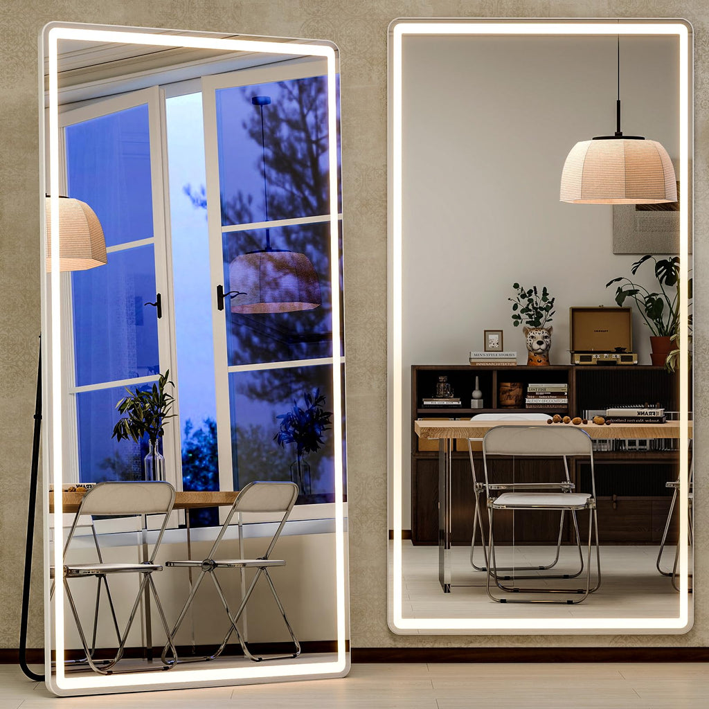 34x76 inch Full Length Mirror with Lights, LED Full Body Mirrors