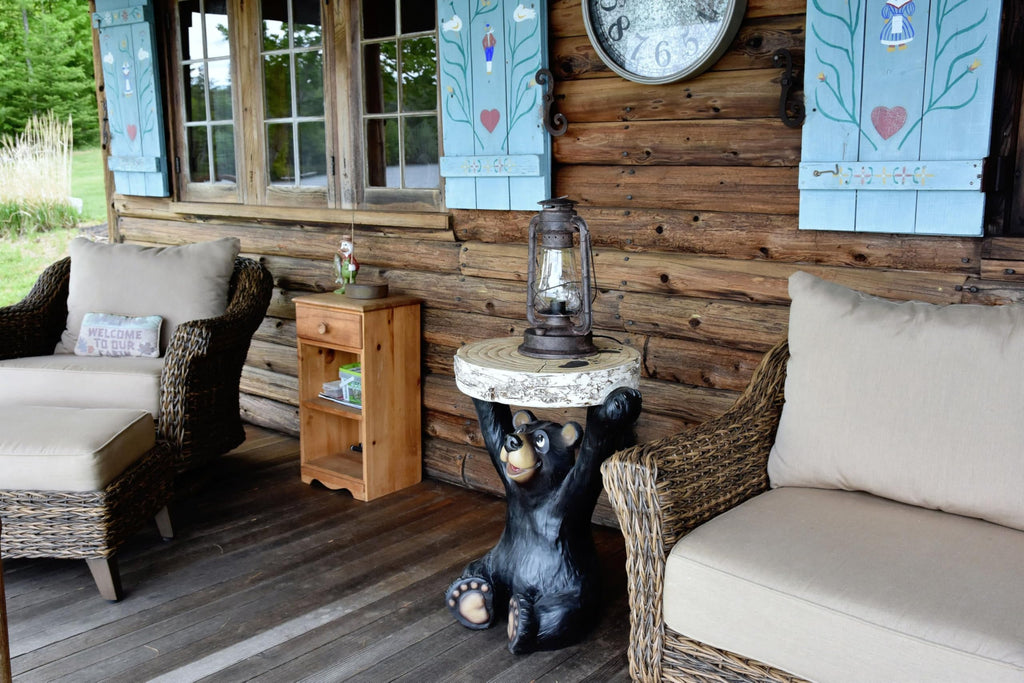 Rustic Lantern Table Lamp Hand Finished Rust UL Listed Dimmable by Muskoka