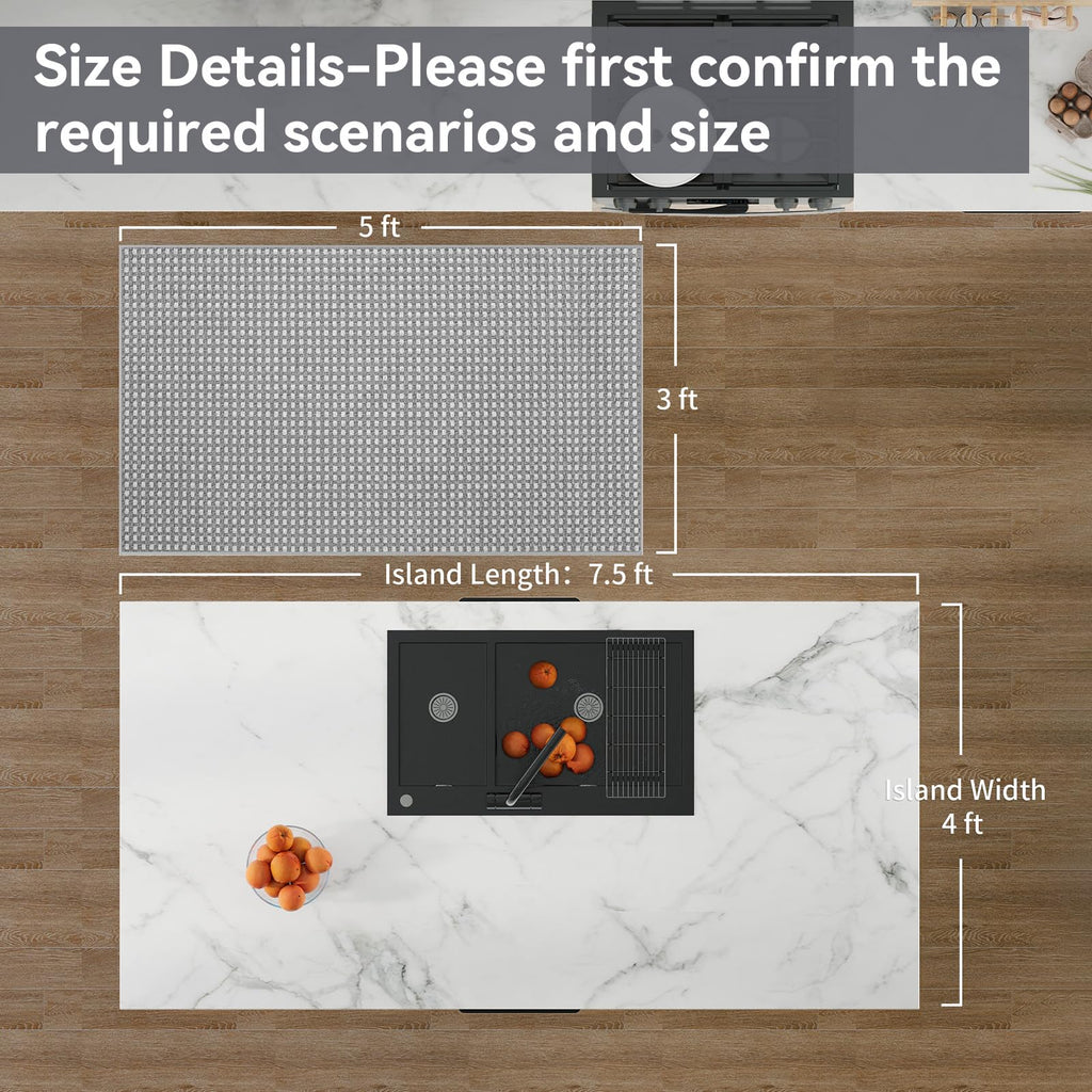 Area Rug Entryway Runner Kitchen Rugs Non Slip Washable Gray