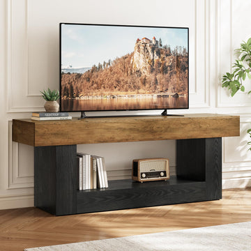 63 Inches Long TV Stand for TVs Up to 70 Inches, Modern Television Stand, Entertainment Center with U-Shaped