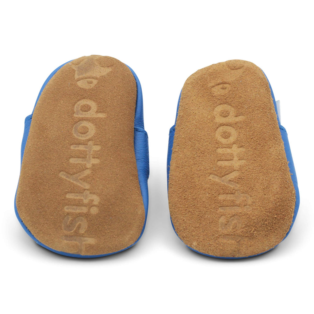 Soft Sole Leather Baby Sandals - Blue
