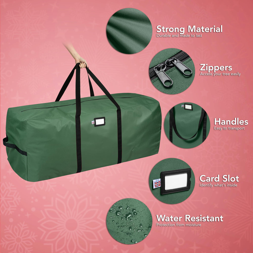 Cheer Christmas Tree Storage Bag Waterproof 9ft Green