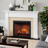 Electric Fireplace Insert w/Top Light, 12×12×12 Flame Color Option with Fire Crackling Sound, 36″W×27″H