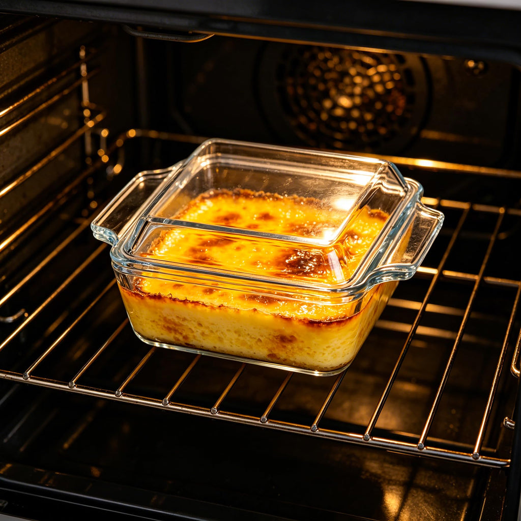 2 Pack Small 6x6 Casserole Dish With Lid - 34Oz Square Glass Baking Dishes For Oven - Single Serving Glass Oven