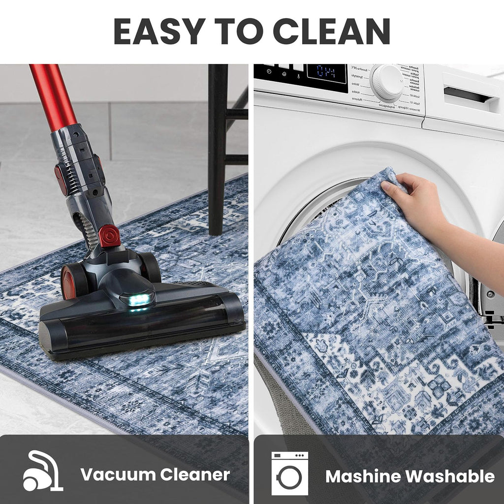 2.6x12 Washable Runner Rug, Non Slip Area Rug Kitchen