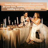 Tessco 6 Pcs Acrylic Candelabra Centerpieces 42.5'' Tall 4 Arms Clear Candle Holders Wedding Table Centerpiece Floor