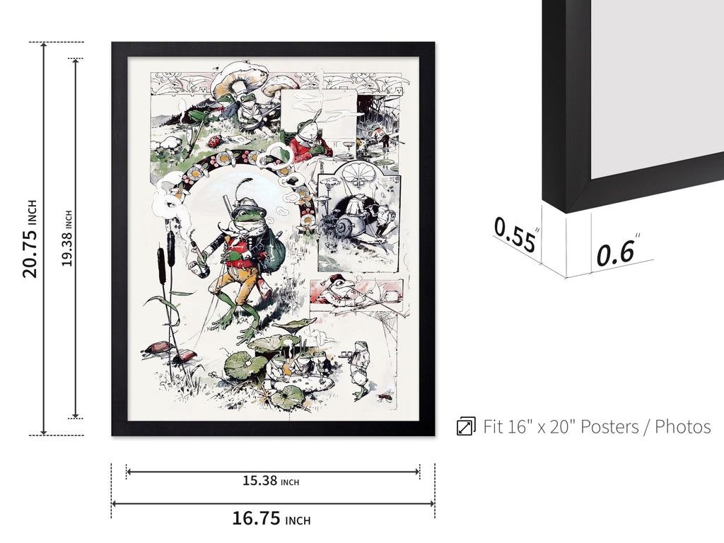 Master Vintage Animal Poster - Retro Surrealism Print - Gift for Artist, Friend - Smoking Frog, Funny Toad, Snail