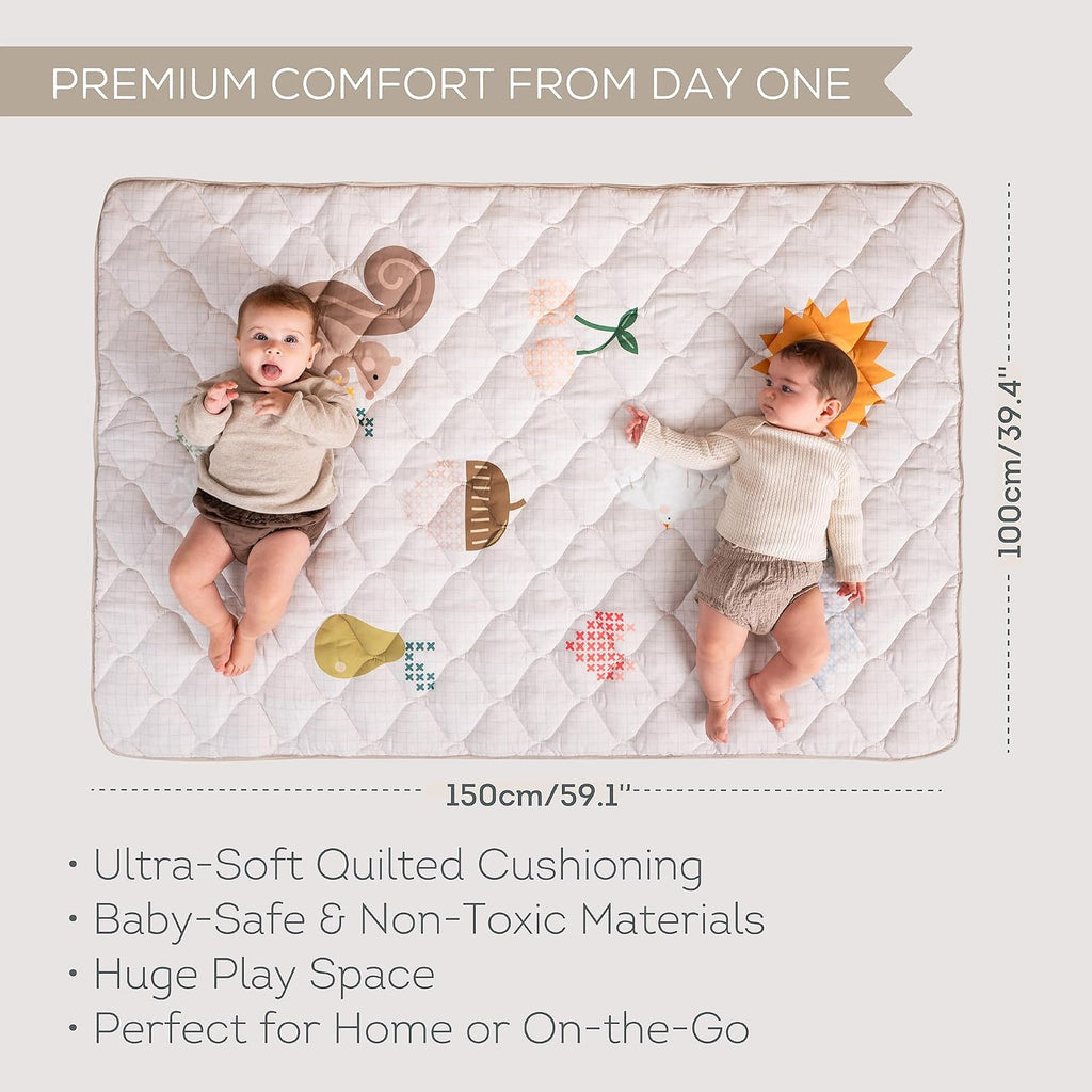 Baby Play Mat, Washable Crawling Mats for Play/Development, Lightweight/Foldable, Babies 0-6 Months, Toddlers Infants