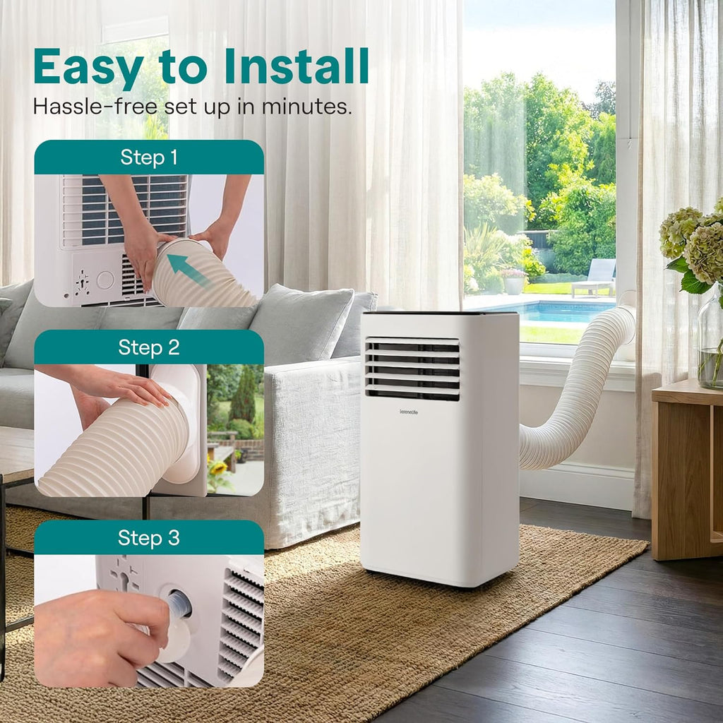 Small Air Conditioner Portable 8,000 BTU with Built-in Dehumidifier - Portable AC unit for rooms up to 350 sq ft