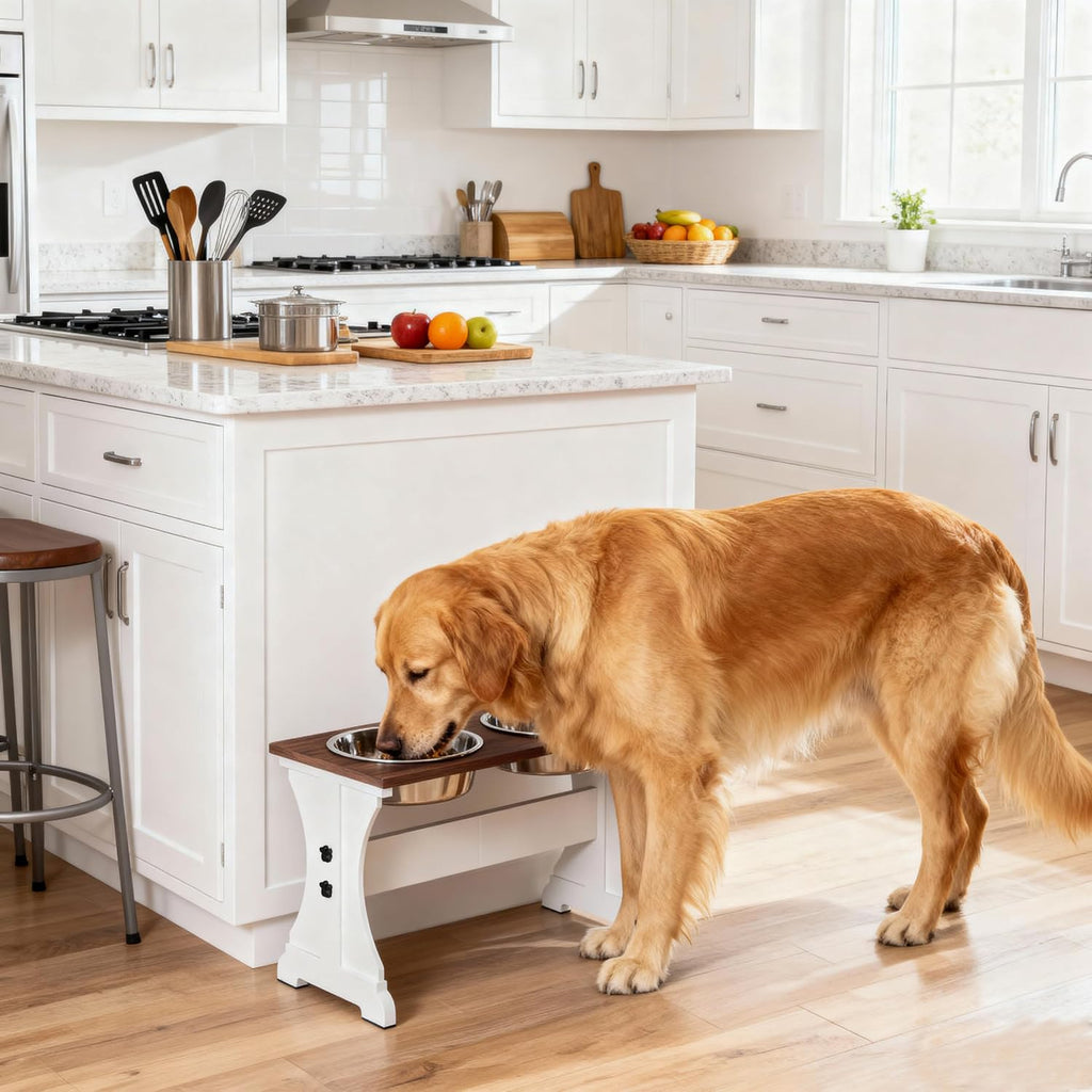 Elevated Dog Bowls, Dog Bowl Stand, 12Cups15.7 H_90oz Bowl-Farmhouse